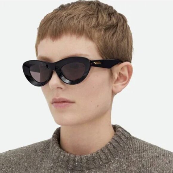 NEW BOTTEGA VENETA CAT EYE BLACK WOMEN SUNGLASSES main image 4